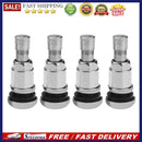Bolt-in Stainless Steel Car Wheel Tire Valve Stems with Dust Caps (4pcs)