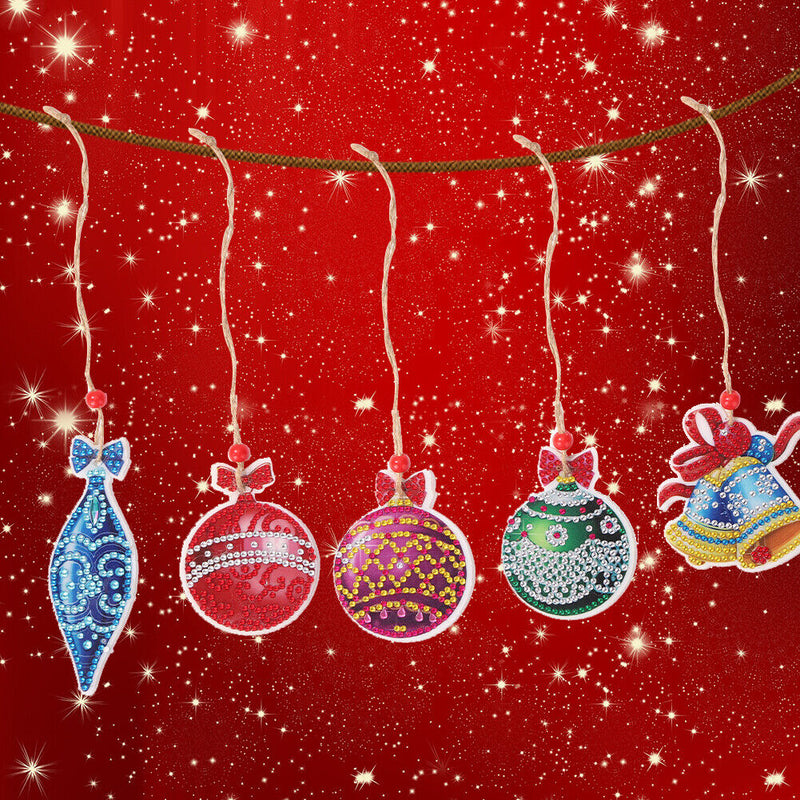Double-side 5D Diamond Painting DIY Hanging Christmas Trees Pendant (GP010)