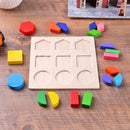 Wood Geometric Shapes Sort Math Montessori Puzzle Kids Educational Toys (3)