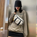 Unisex Street Casual Chest Belt Packs Canvas Fanny Bag Simple Crossbody Satch