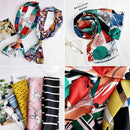 Gifts Hair Tie Band Women Elegant Neck Scarf Silk Feel Satin Head Neck Long