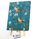 Frameless Hand Painted Picture DIY Singing Birds Painting By Numbers Wall D