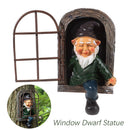 Outdoor Ornament Yard Wall Art Tree Sculpture Elf Window Dwarf Statue Gnome