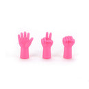 6pcs Cute Knitting Point Cap Needle Tip Stopper Protector Caps (Rose Red)