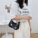 Women Butterfly Chain Pure Color Shoulder Underarm Bag Fashion PU Hobos Handbags