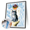 Cute Cat Oil Paint by Numbers Hand Painted Frameless Picture Home Ornament Kit