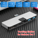 T0504 Portable 5"" 1 HUB HDMI 2 USB 3.0 Type-C RJ45 Adapter for Surface Pro 7