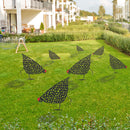 Acrylic Hollow Chicken Ornaments Backyard Lawn Stakes Yard Art Decor (B) Newly