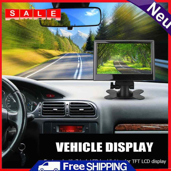 7 Inch Car Monitor Support Car Camera Rear-view Display Monitor Auto Accessories
