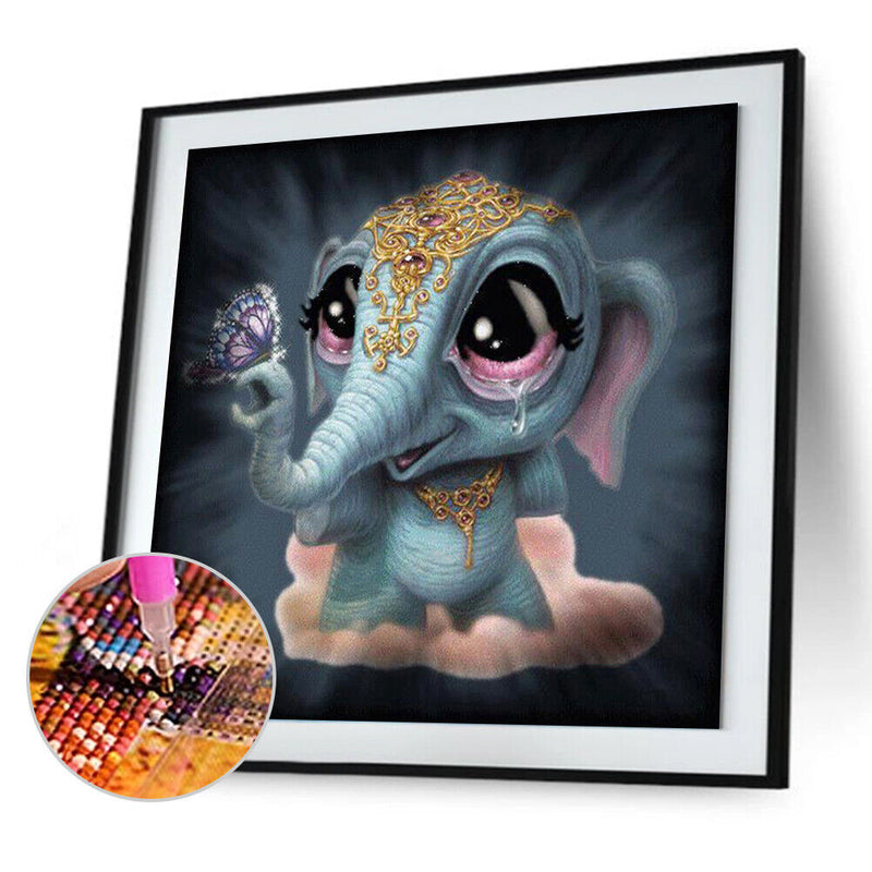 Diamond Painting 5D DIY Calf Elephant Full Round Drill Rhinestone Picture