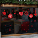4pcs Christmas Wall Stickers Elk Snowflake Self-Adhesive PVC Removable Decals