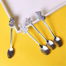 4Pcs Mini Christmas Steel Coffee Tea Kids Spoon Teaspoon Tableware E5G8