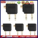 3.5mm Jack Audio Adapter for Airplane Travel Earphone Headphone (5pcs)