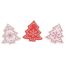 10pcs 5cm Wood Christmas Hanging Ornaments Pendant DIY Xmas Tree Decor (L)