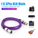 HiFi Zinc Alloy 3Pin XLR Male to XLR Female Balanced Audio Cable Splitter W