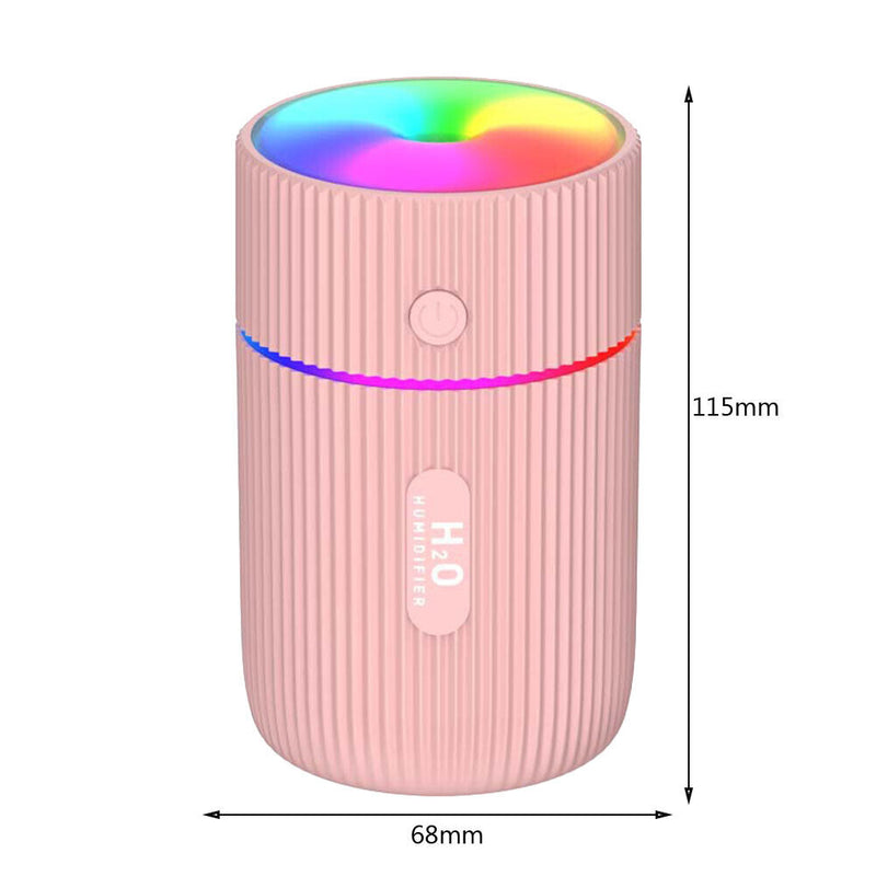 Portable Colorful Mini USB Car Humidifier Mist Maker Air Purifier (Pink)