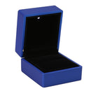 LED Lighted Earring Ring Gift Box Wedding Engagement Jewelry Case (Blue)