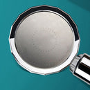 Pressurized Bath Shower Head Handheld Massage Rotary Rainfall Sprayer (Red)