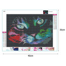 5D DIY Full Drill Square Diamond Painting Colorful Cat Cross Stitch Mosaic