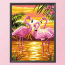 Cross Stitch Kits 11CT Stamped DIY Flamingo Full Embroider Needlework