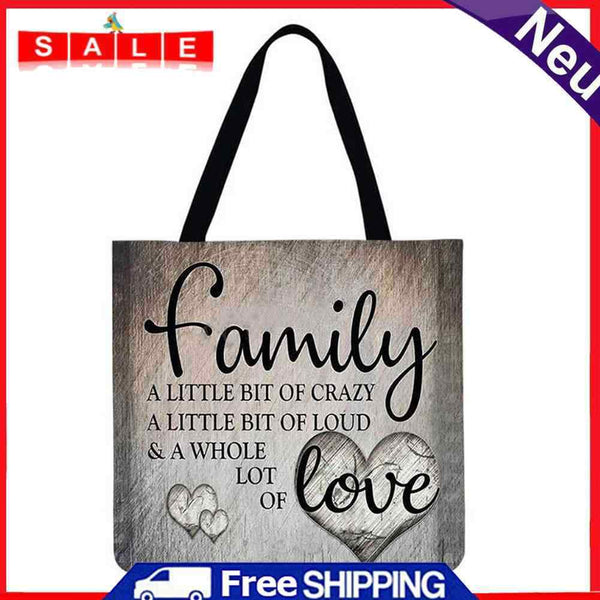 "The Dragon Good Family Letters Love" Printed Shopping Bag