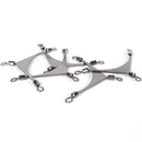 10pcs/lot American 3 Way Fishing Jig Head Swivels Rolling Pole Fishing Connector