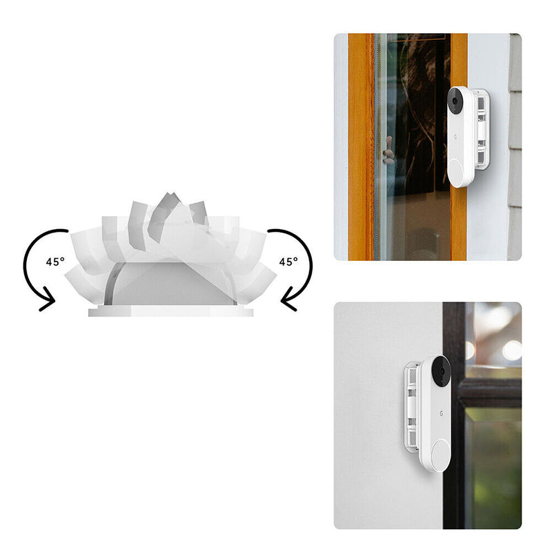 Smart Video Doorbell Bracket Wall Mounted ABS Doorbell Accessory for Google Nest