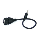 1*3.5mm Male Car Audio AUX Jack to USB Type A Female Adapter Converter O3Q4