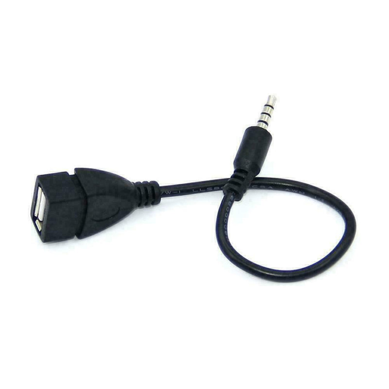 1*3.5mm Male Car Audio AUX Jack to USB Type A Female Adapter Converter O3Q4
