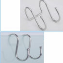 Organizer Stainless Steel Clasps Hooks Hanger Double S Shaped Hook Storage Rack