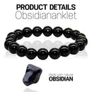 5pcs Therapy Beaded Ankles Pendant Hematite Anklets Black for Men Women Bracelet