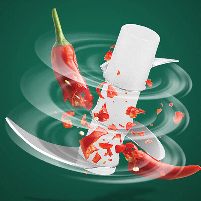 250ml Mini Electric Garlic Chopper Ginger Masher Vegetable Crusher (White)