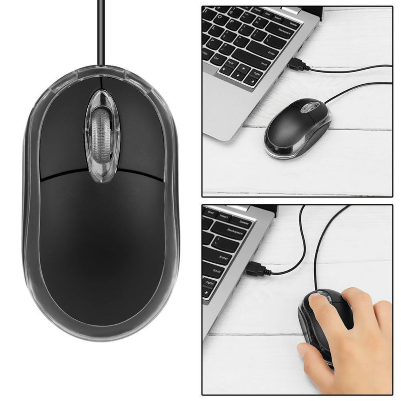 Work Long Laptop Ergonomic Optical Game Gaming Mice Backlight USB Wired Mouse