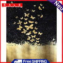 Oil Paint By Numbers Golden Butterfly Frameless Picture Craft for Living Room
