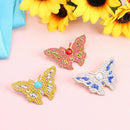 3pcs DIY Full Drill Diamond Brooch Butterfly Rhinestone Jacket Lapel Pins