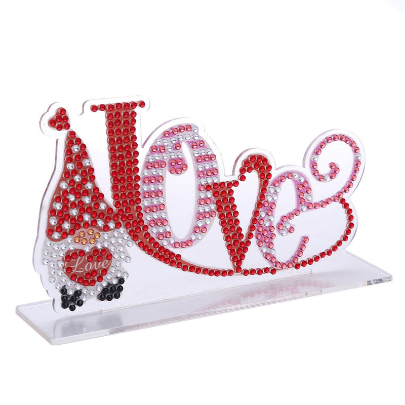 DIY Crystal Diamond Painting Valentines Day Desk Ornaments Kit (CB011) Newly