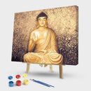 Painting By Numbers DIY Smile Buddha Hand Painted Canvas Oil Art Picture Kit