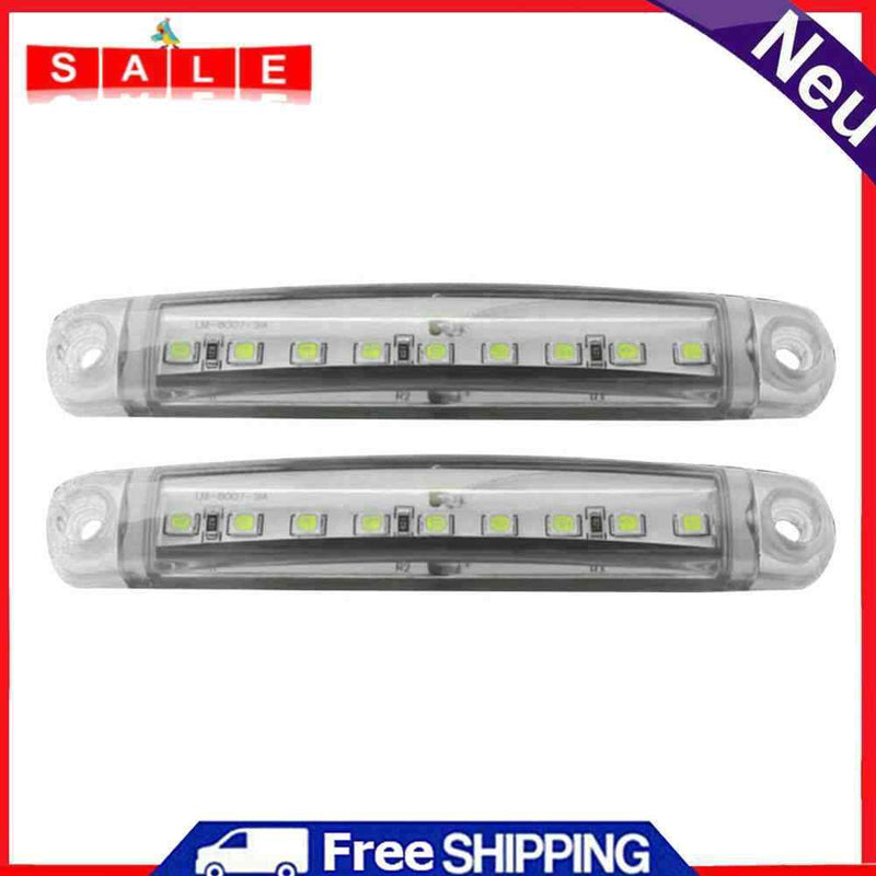 2pcs 12-24V 9 LED Truck Trailer Bus Side Marker Light Indicator Turn Signal Lamp