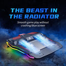 Gaming Laptop Air Flow Cooling Fan Notebook USB Cooler Radiator (Rainbow)