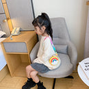 Kids Donut Round Shoulder Bag Girl Holiday Travel Rainbow Mini Crossbody Bags