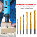 6pcs 3-8mm Drill Bits Straight Shank HSS Wood Punching Twist Drill Bits