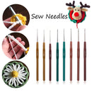 Handle Aluminum Colorful Crochet Hooks Plastic Knitting Needles Sweater Sewing