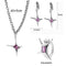 Earrings Star Ring Necklace Earring Set Pink Crystal Necklace Clip Earrings
