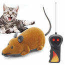 Wireless Electric RC Flocking Rat Toys Pet Cat Remote Control Mouse (Brown)