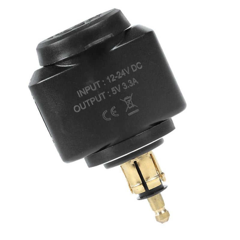 Motorcycle 3.1A Dual USB Charger Adapter for BMW Hella/DIN Powerlet Plug DC 12V