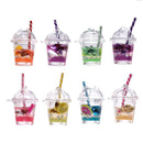 10X Mixed Scented Tea Straw Cup Pendants Charm For Bracelet Jewellery Making DIY