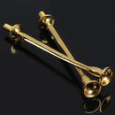 5 Set of 3 Tier Three Layers Cake Plate Stand Holder Crown Metal Rod Golden