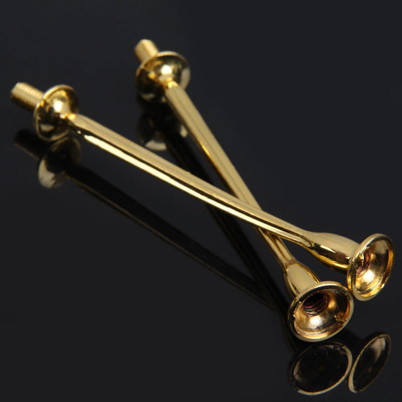 5 Set of 3 Tier Three Layers Cake Plate Stand Holder Crown Metal Rod Golden