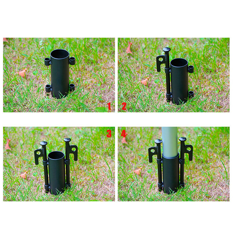 Canopy Tarp Poles Fixed Tube Iron Awning Rod Holder Support for Outdoor Cam