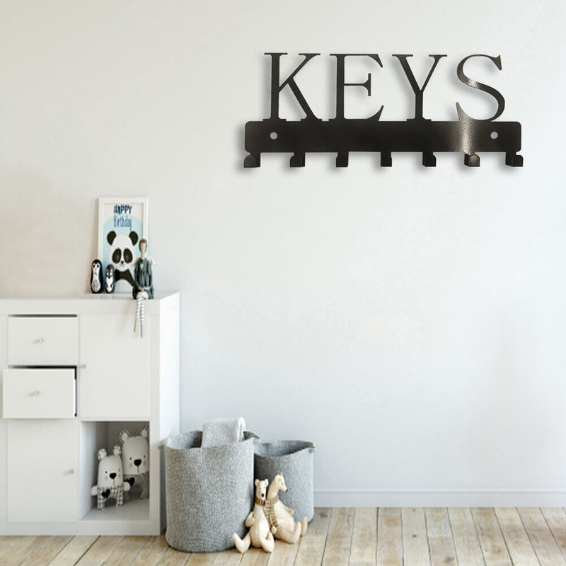 Wall Decorative Key Hat Hanger with Hooks for Door Hallway Front Entryway Office